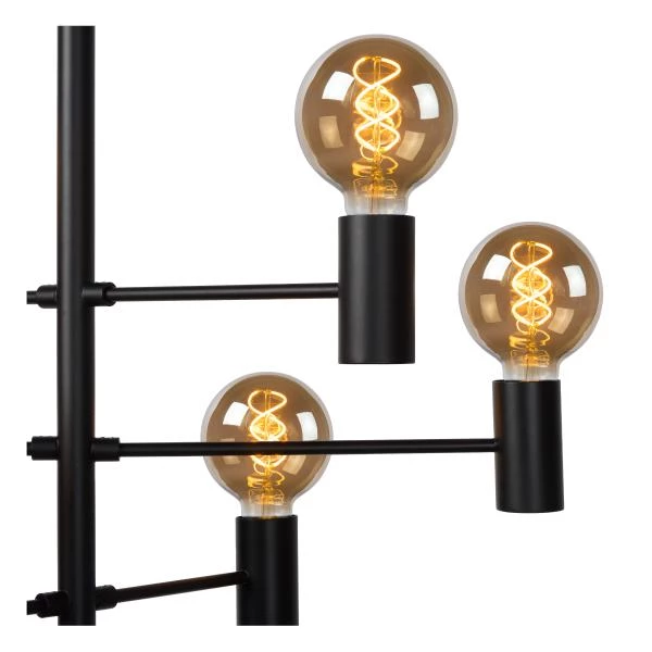 Lucide LEANNE - Lámpara colgante - 6xE27 - Negro - detalle 2